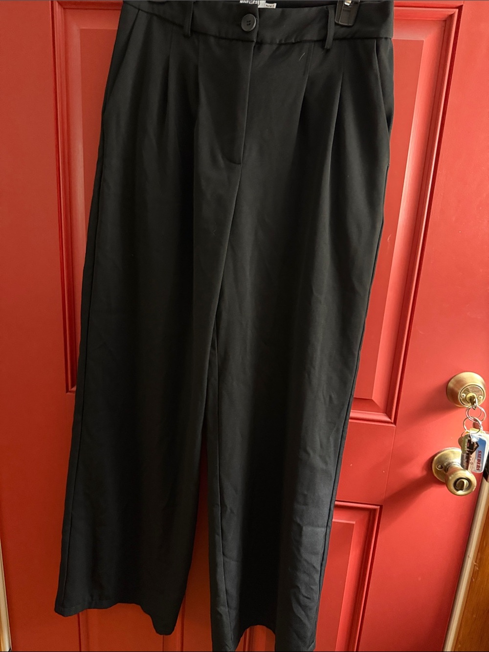 Perfect for school Princess Polly size 8 Black High-Waist Wide Leg Trousers